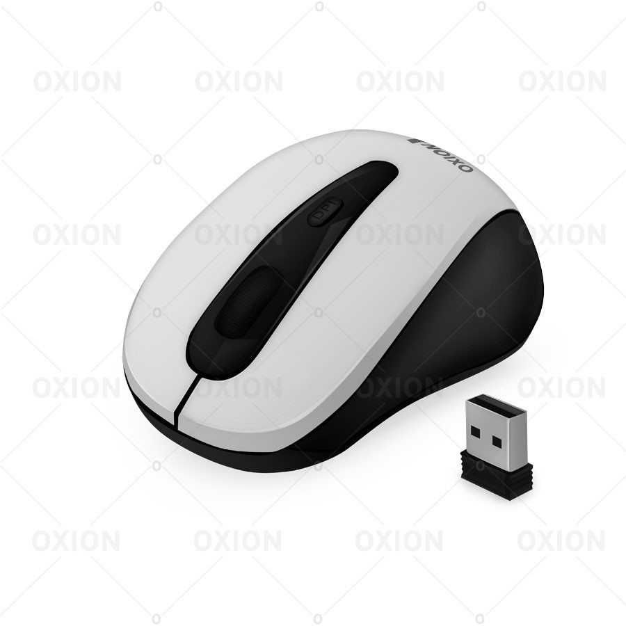 Мышь Oxion OMSW015 беспроводная, белая, 800/1200/1600 DPI, 3 кн. (OMSW015WH)