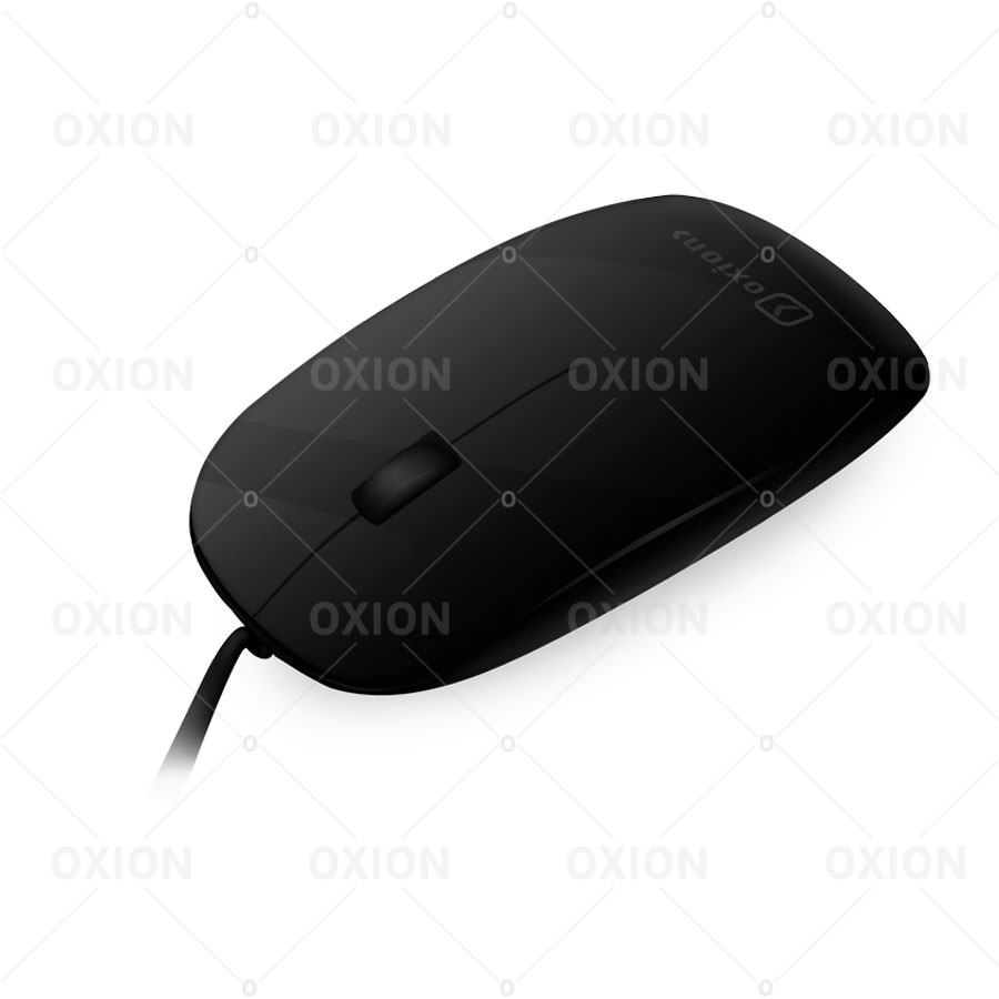 Мышь Oxion OMS014 проводная, черная, 1000 DPI, 3кн, USB (OMS014BK)(100)