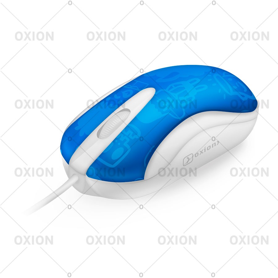 Комплект OXION мышь проводная 800 DPI, 3кн, USB+коврик 180*220 мм (OммP03)(40)