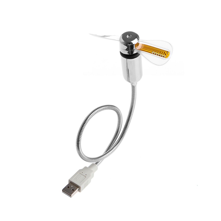 OXION OFN011 USB вентилятор-часы, серебристый (OFN011SL)(25)(100)