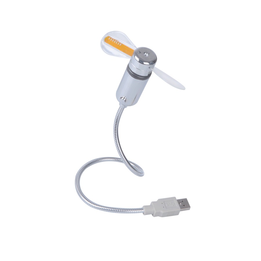 OXION OFN003 USB-вентилятор  со светодиодами программируемый, серебристый (OFN003SL)(25)(100)