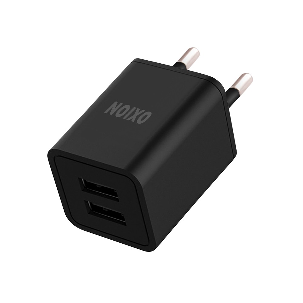 Сетевой адаптер питания 2USB для быстрой зарядки 2А черный Oxion ACA-009