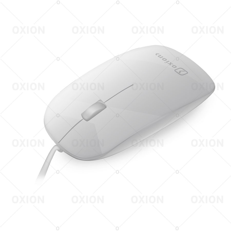 Мышь Oxion OMS014 проводная, белая, 1000 DPI, 3кн, USB (OMS014WH)(100)