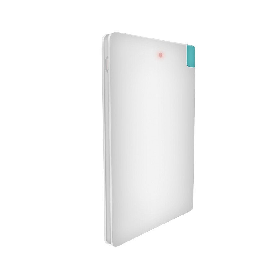 Внешний аккумулятор 2500mAh Li-pol 1USB 1A Slim набор переходников в комп. белый   пластик индикатор Oxion OPB-0202WH