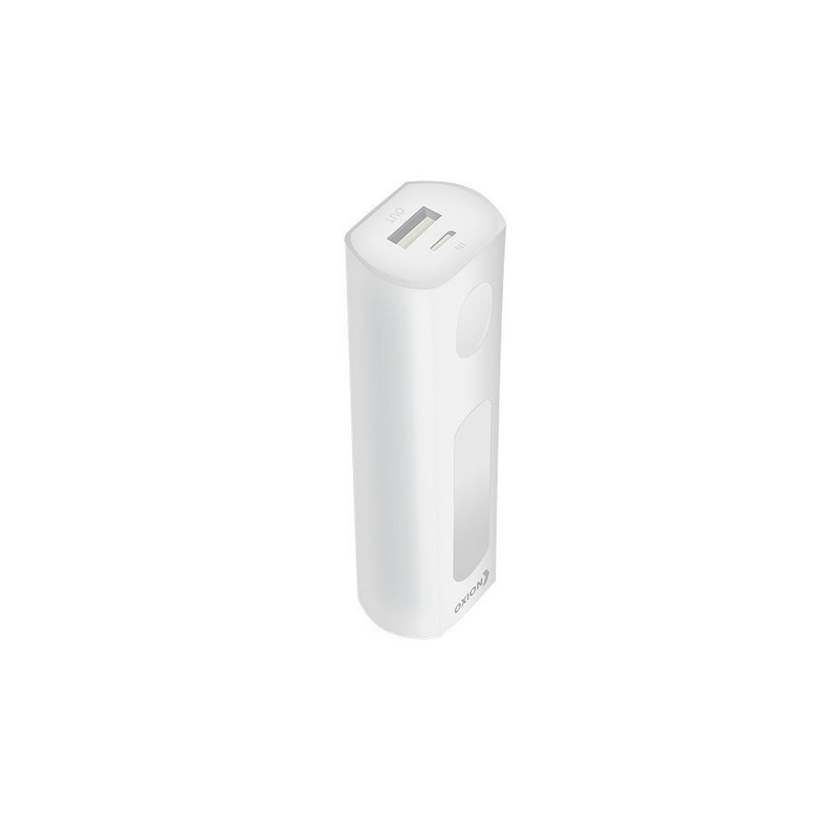 Внешний аккумулятор Compact Design 2200 Li-ion 1USB 1A белый пластик индикатор Oxion OPB-0222WH