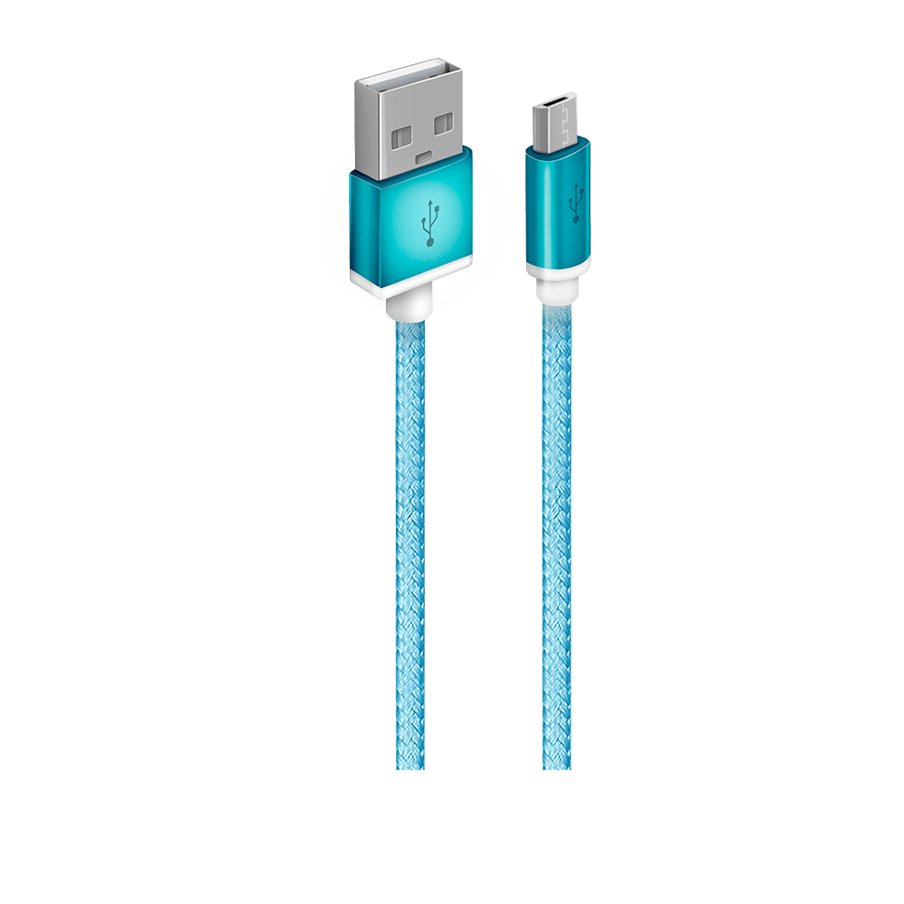Кабель для зарядки телефона USB2.0(M) – Micro-USB(M) 1.5м синий на скрутке Oxion OX-DCC028BL