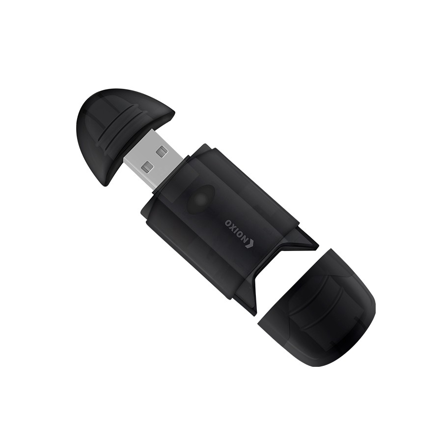 Картридер USB для карты памяти SD до 64 Гб чёрный Oxion OCR003BK