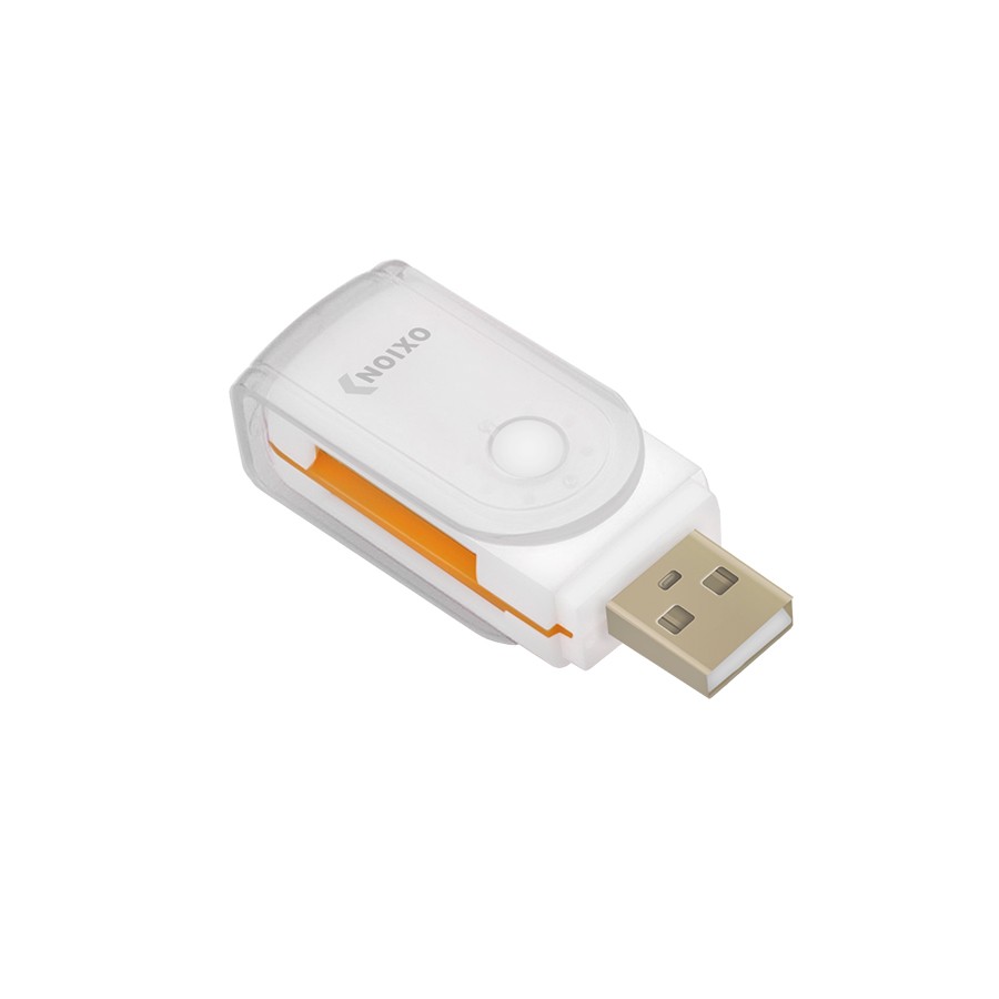 Картридер USB для карты памяти SD SDHC RS MMC MicroSD M2 MS PRO Duo MiniSD до 64 Гб белый Oxion OCR013WH