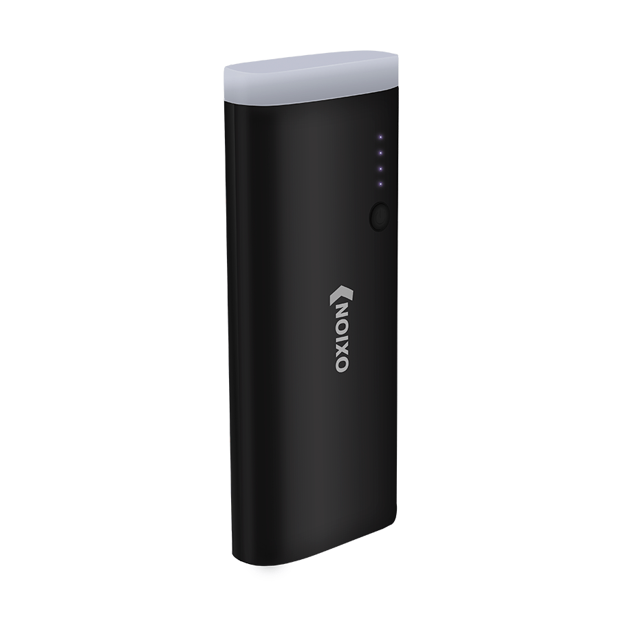 Внешний аккумулятор Powerful 10000 Li-ion 3 USB 2A черный  пластик индикатор фонарь-люстра Oxion OPB-1010BK