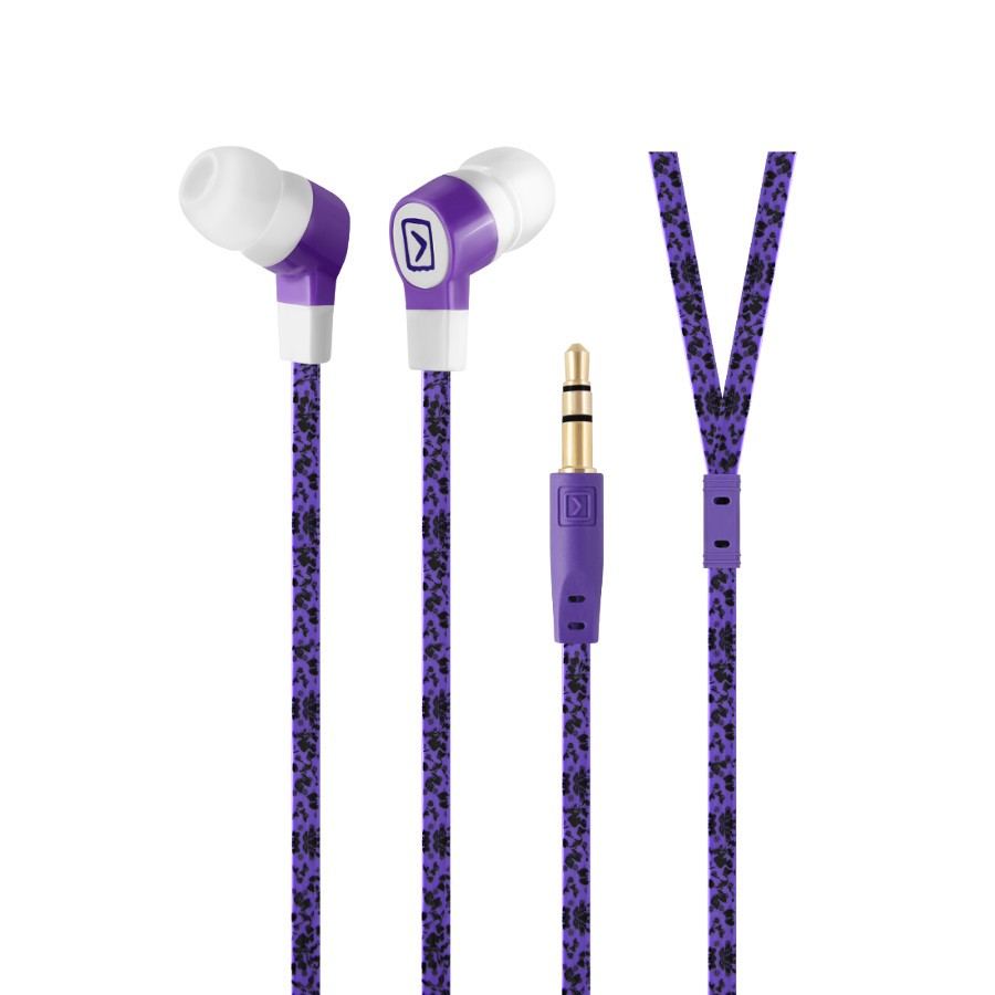 Наушники EPO302 JOY фиолетовые (Затычки, 20-20kHz, 106#3dB, 32 Ом, плоский шнур 1,2м) (EPO302VL)(1000)
