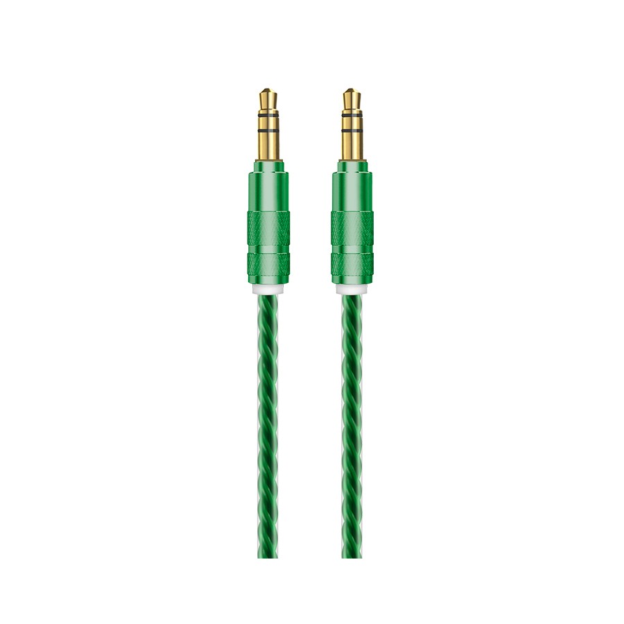 Кабель AUX MiniJack(M) 3.5мм 1м зелёный Oxion OX-AUX009GR