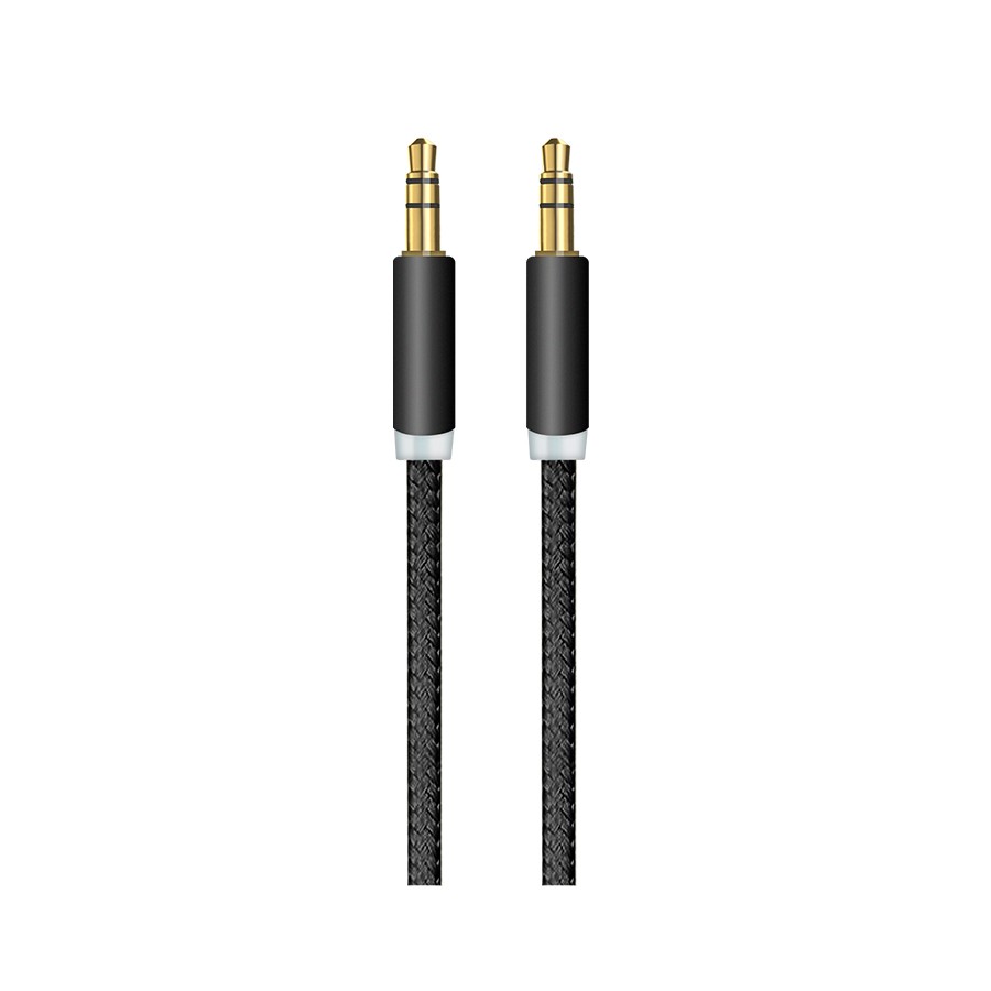 Кабель AUX MiniJack(M) 3.5мм 1м чёрный Oxion OX-AUX007BK