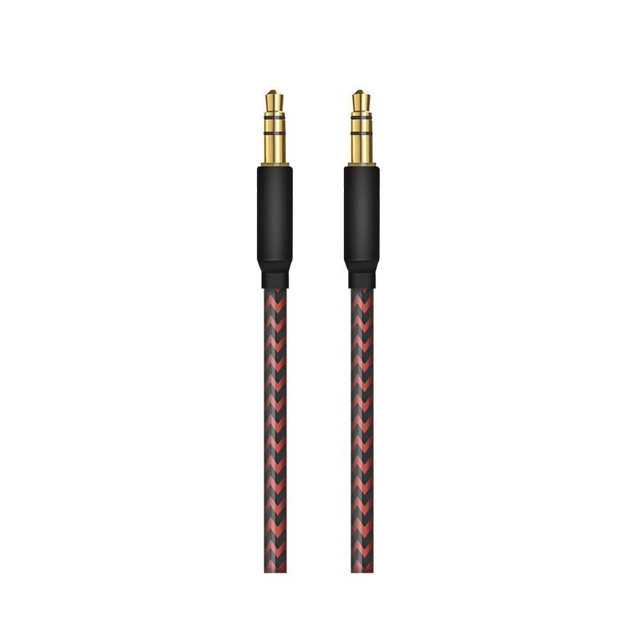 Кабель AUX MiniJack(M) 3.5мм 1м красный Oxion OX-AUX006RD
