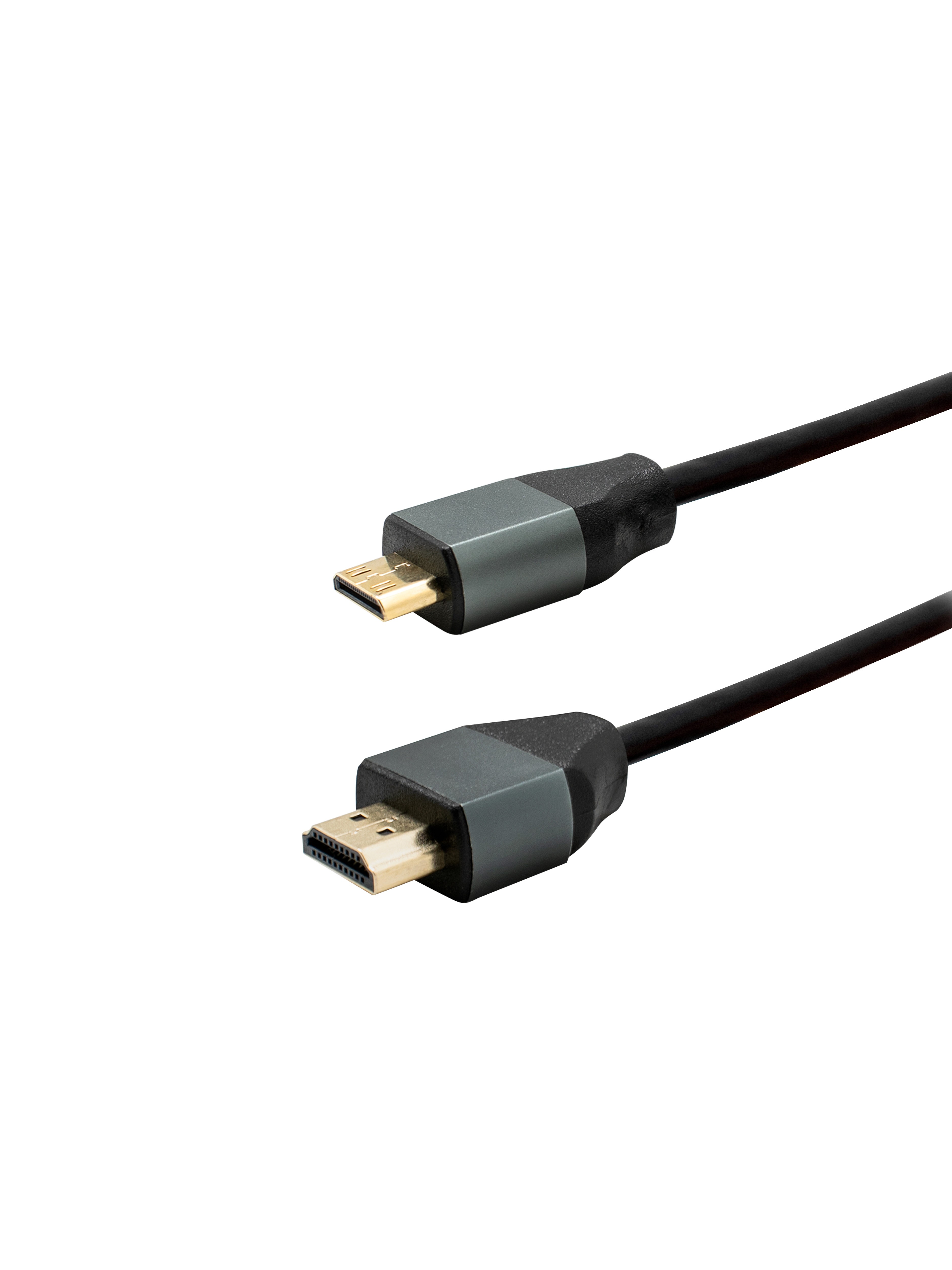 Кабель HDMI(M)-MiniHDMI(M)-Ethernet 1.8м v2.0 3D Люкс Black Oxion OX-HDMIMINIHDMI1.8V2.0LXY