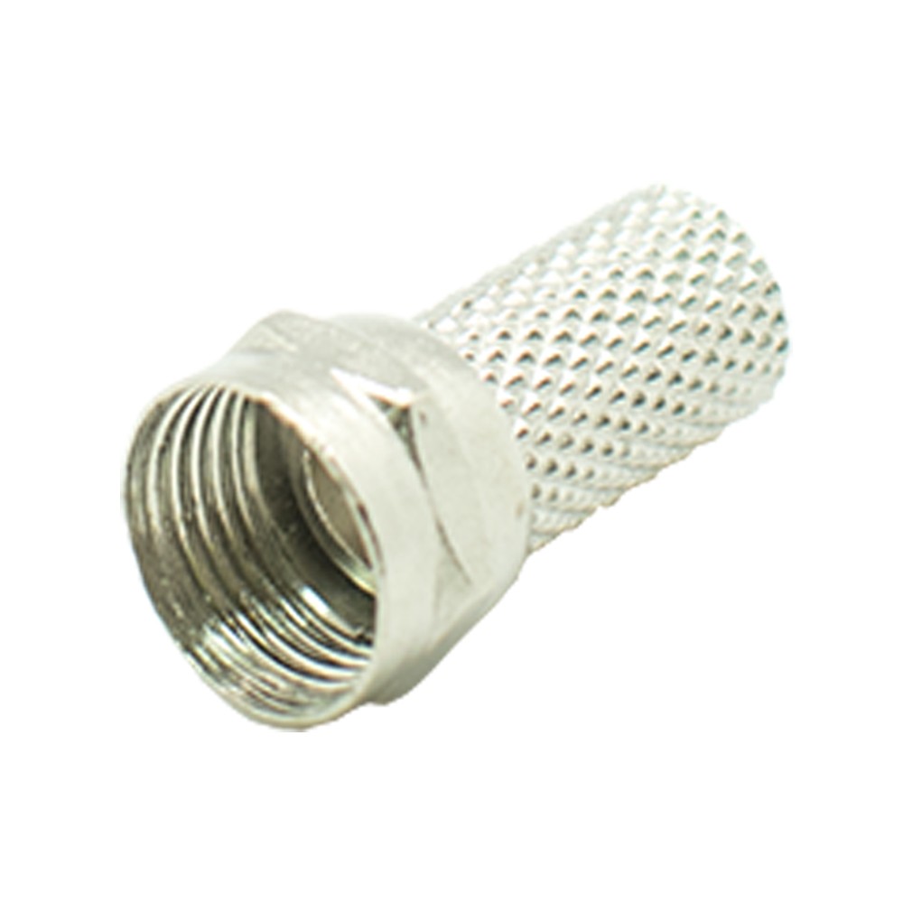 Разъём антенный ТВ металлический F RG6 d20mm Oxion OX-SKTF01PB (по 100 шт/уп)
