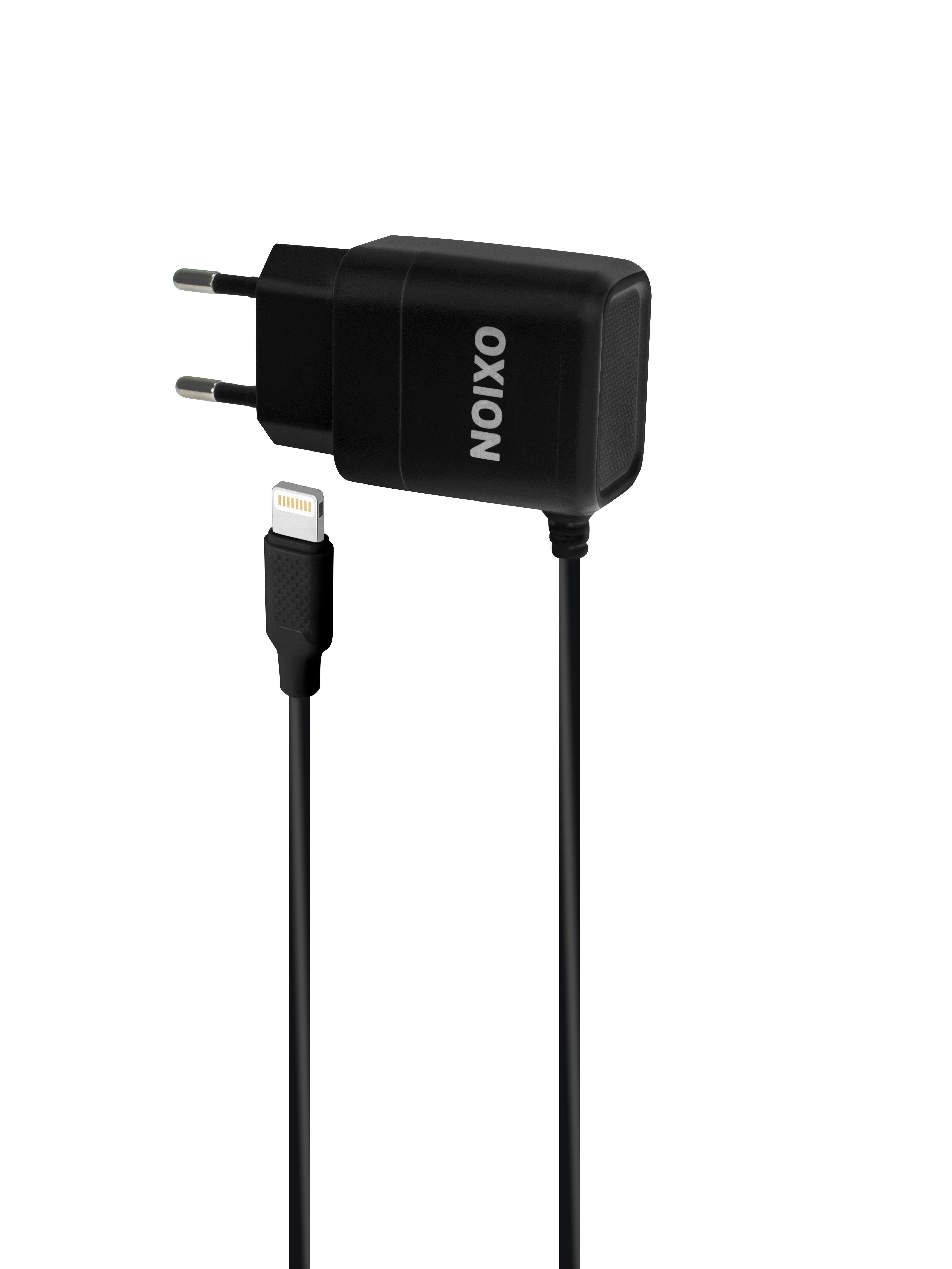 Сетевое зарядное устройство для быстрой зарядки Lightning 10W 2A 1м чёрный Oxion OX-QC502BK
