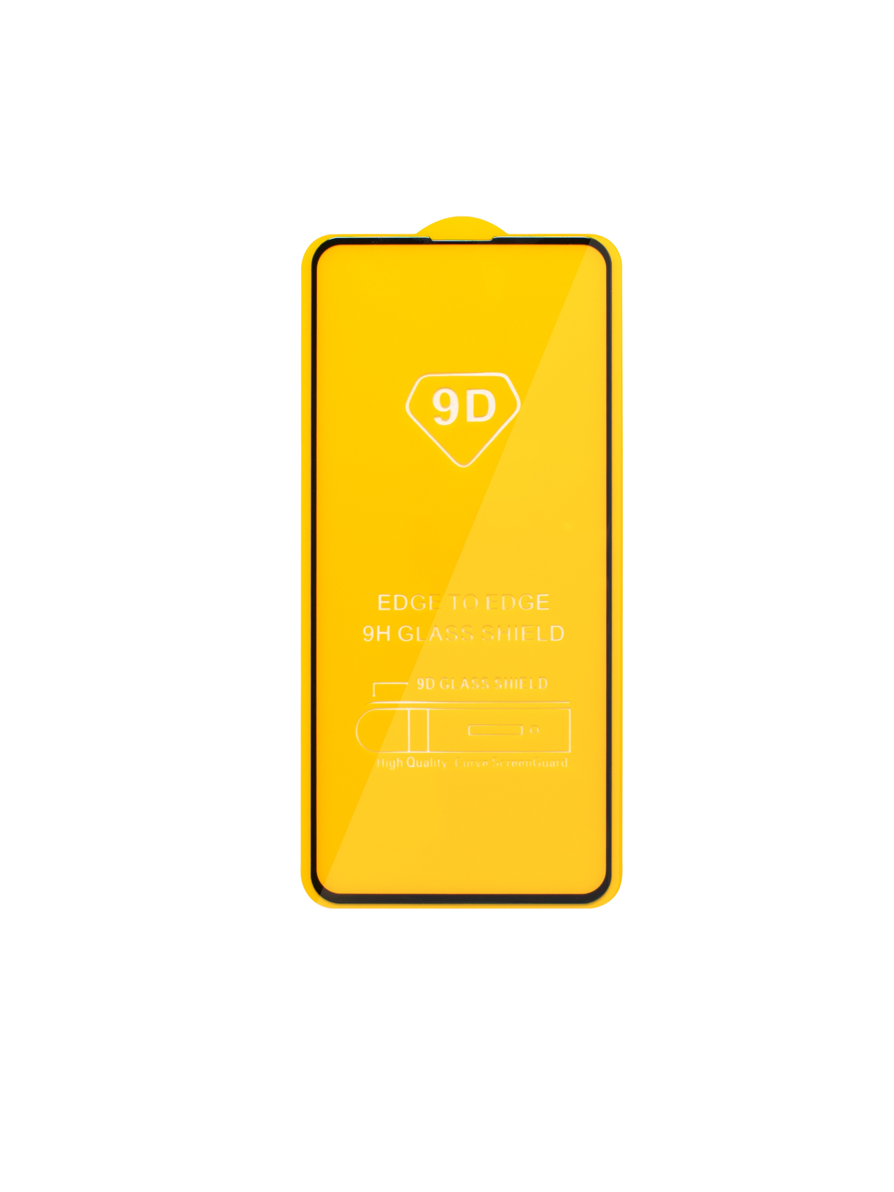 Защитное стекло 9D с черными краями (шелкография) для Samsung A91