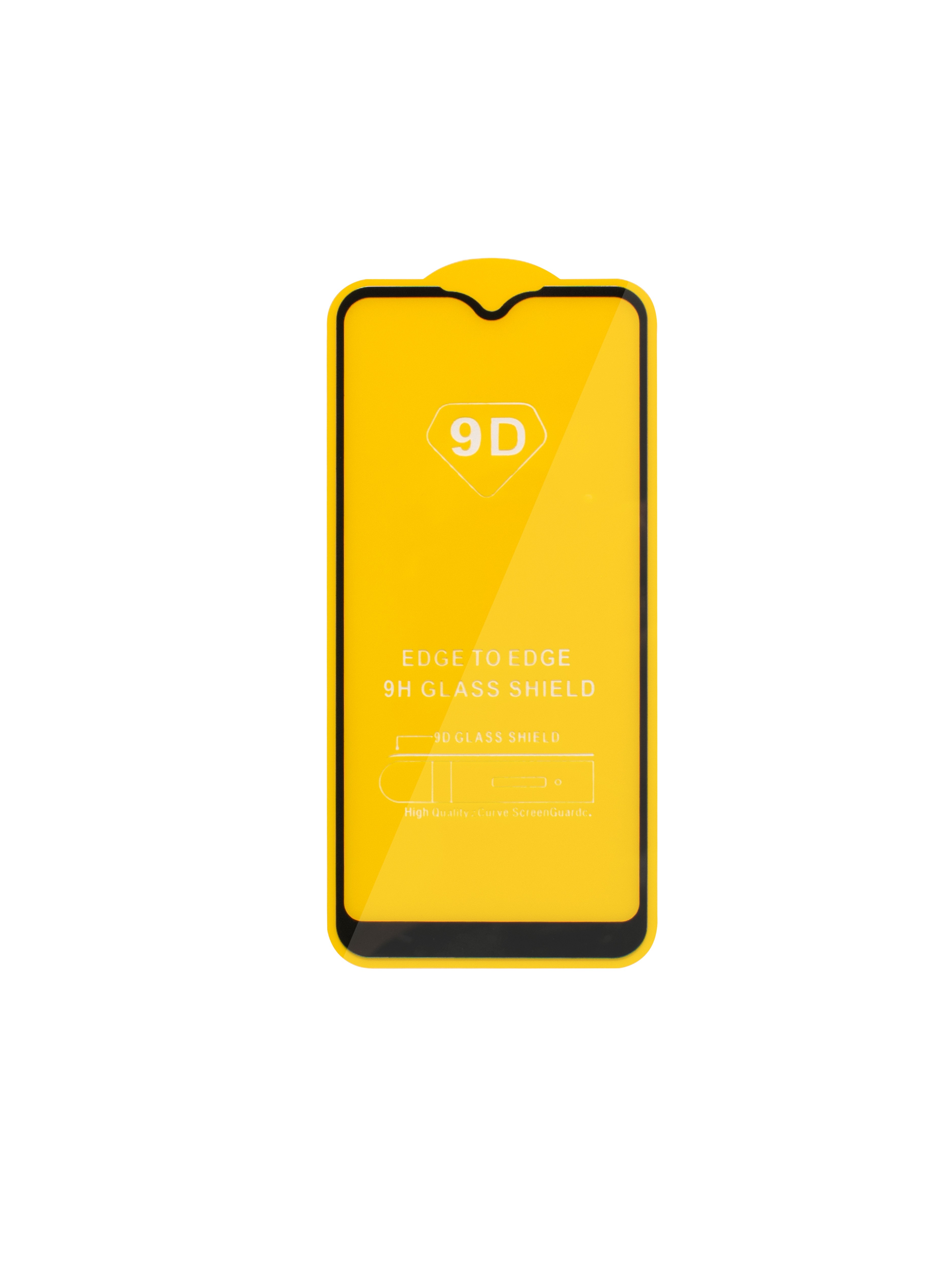 Защитное стекло 9D с черными краями (шелкография) для Samsung A01