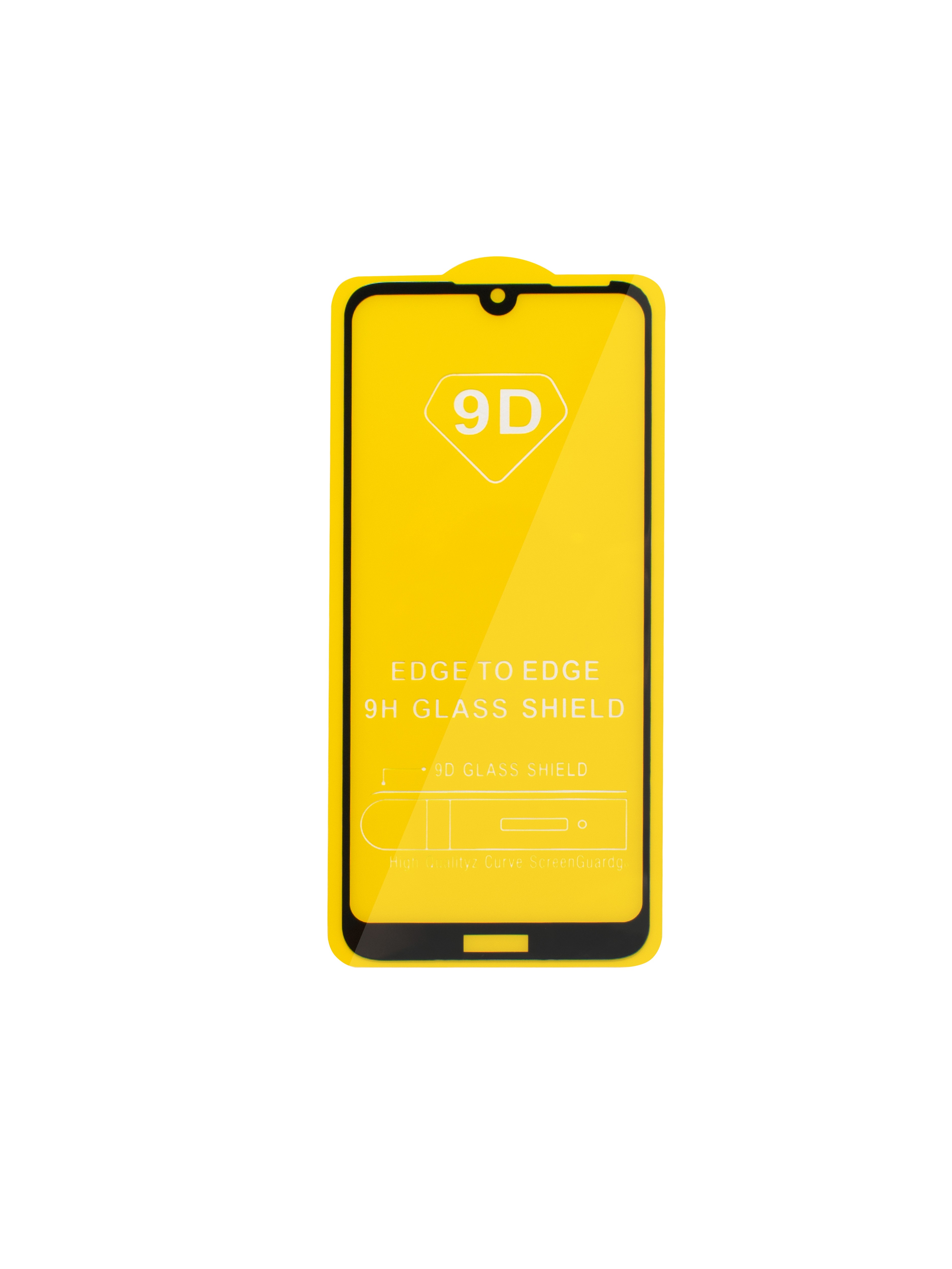 Защитное стекло 9D с черными краями (шелкография) для Huawei Y6S