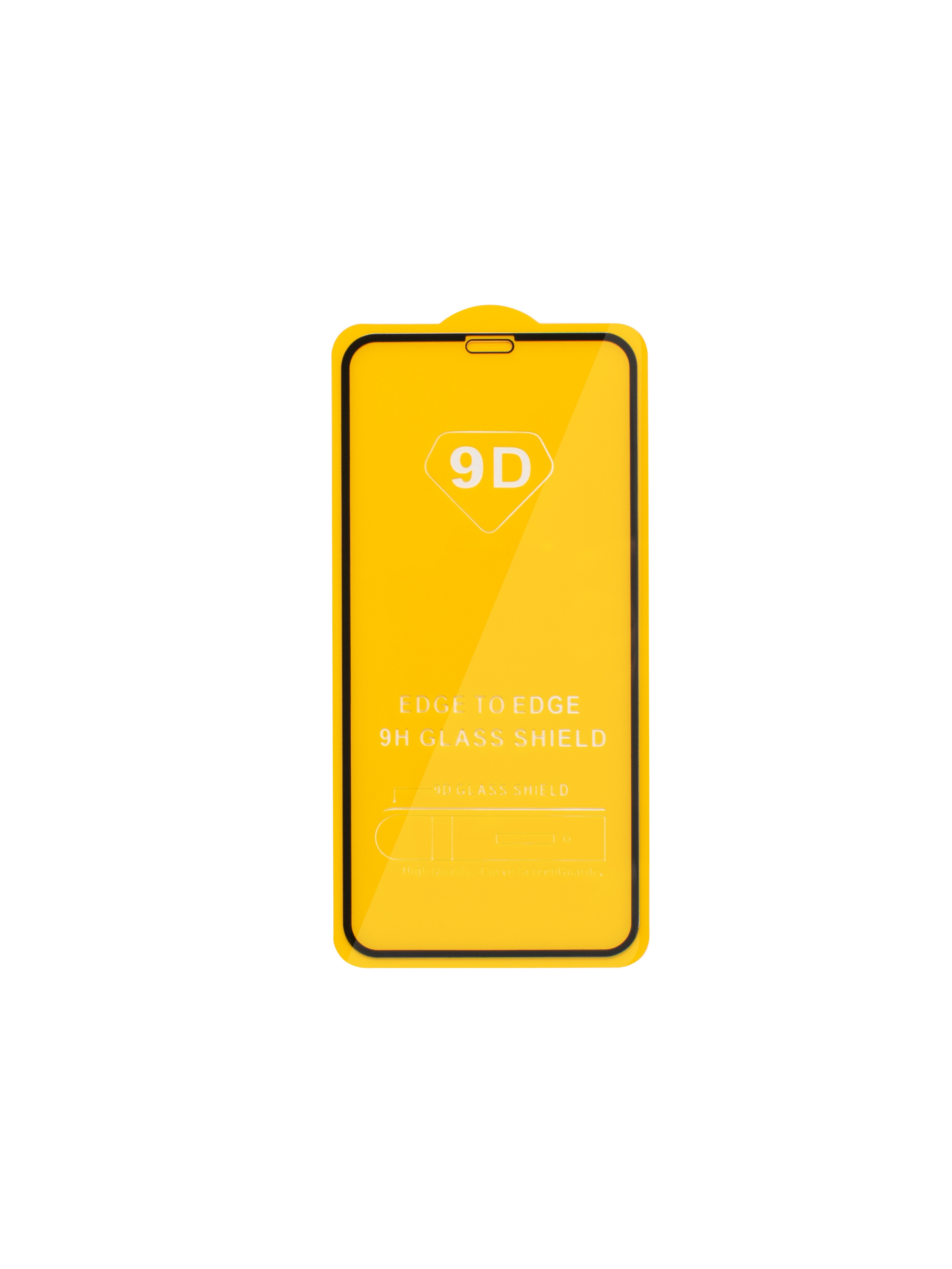 Защитное стекло 9D с черными краями (шелкография) для iPhone X